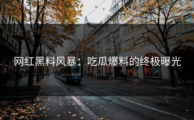 网红黑料风暴：吃瓜爆料的终极曝光