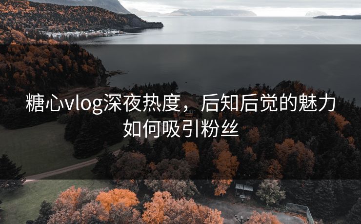 糖心vlog深夜热度，后知后觉的魅力如何吸引粉丝
