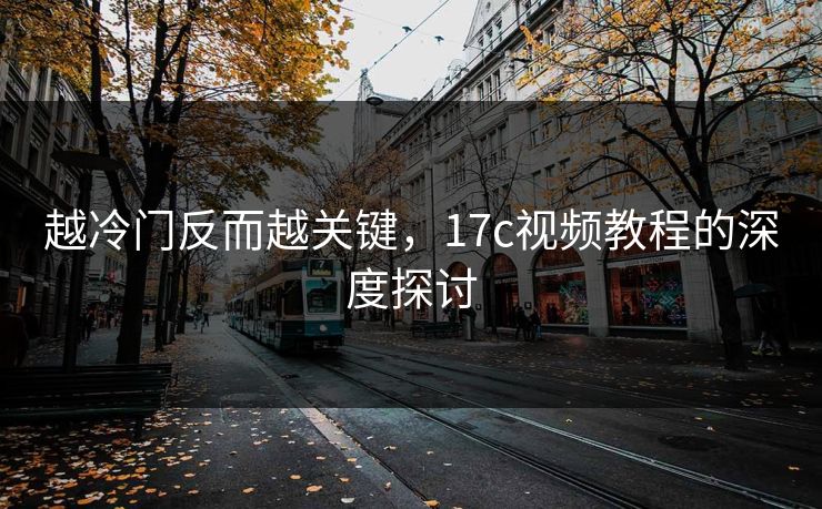 越冷门反而越关键，17c视频教程的深度探讨