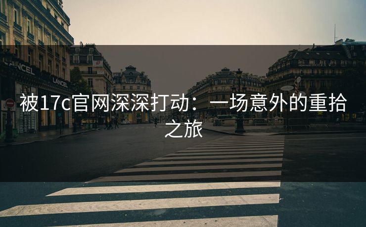 被17c官网深深打动：一场意外的重拾之旅